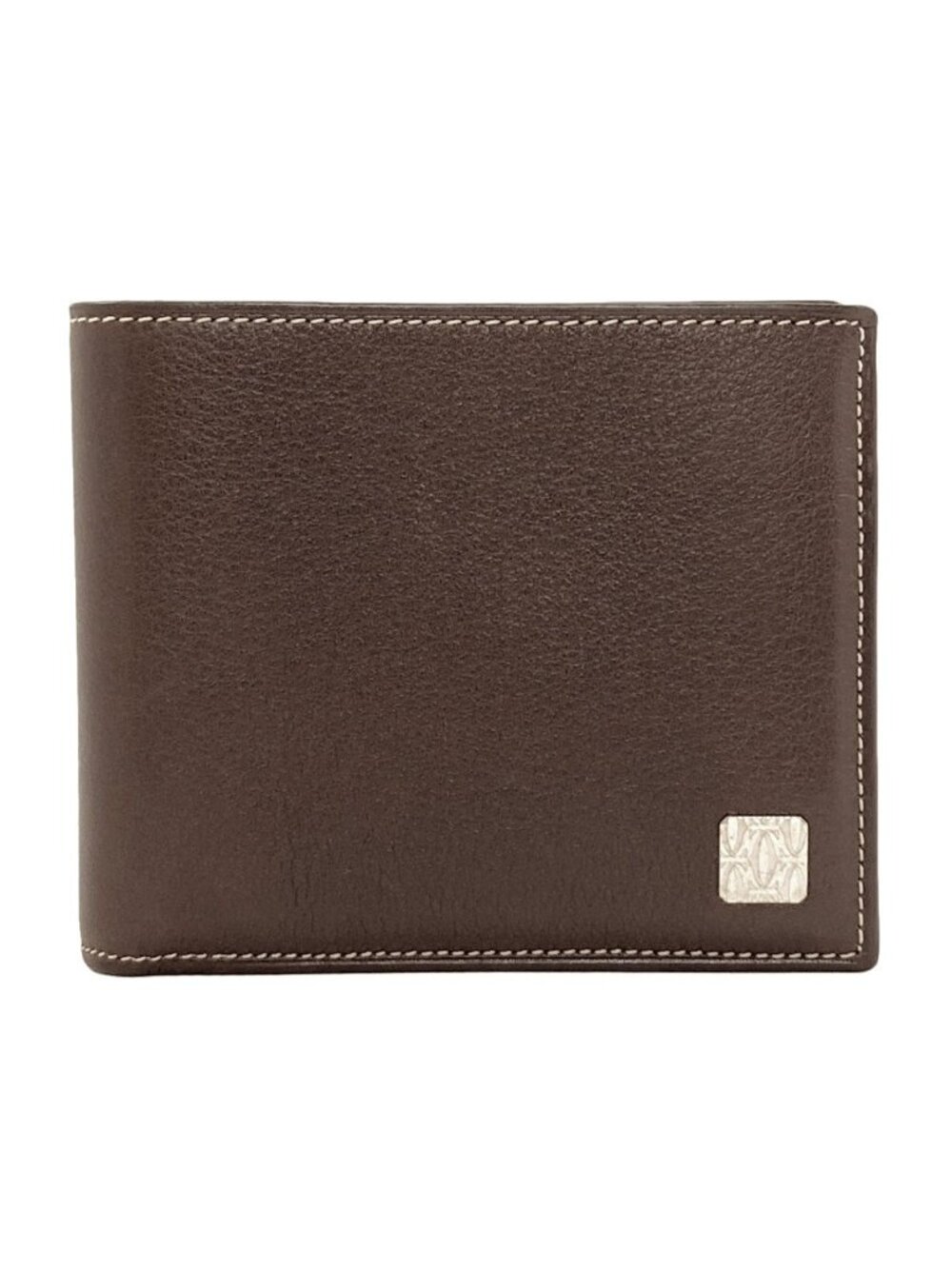 Cartier Logo Bifold Wallet Leather